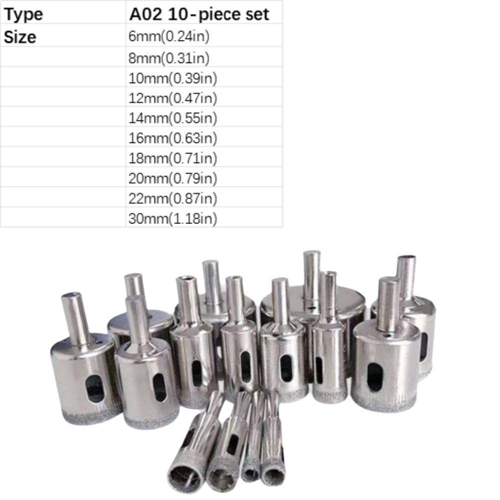 

Hard Steel Glass Punch Large Size Punch Drill Bits Power Tools Tile Wall Punch Glass Drilling Style A