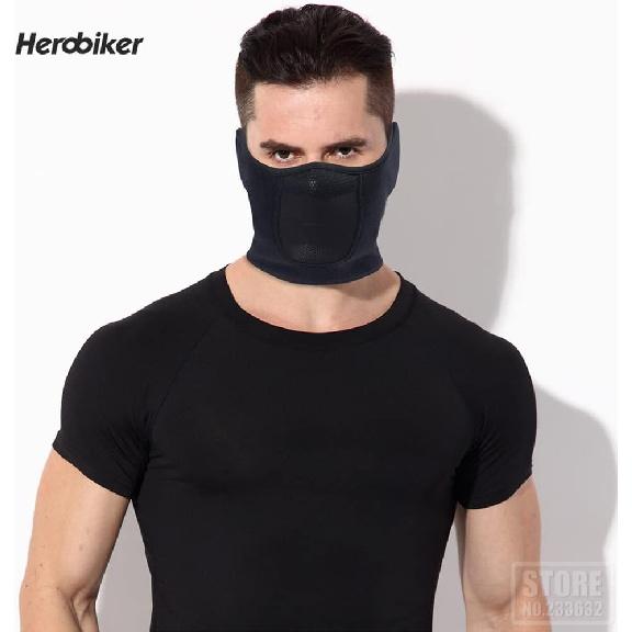 HEROBIKER Neck Gaiter Motorcycle Face Mask Half Masks Windproof Balaclava Protective Keep Warm Shield For Running Skiing Snowboarding Motorcycle