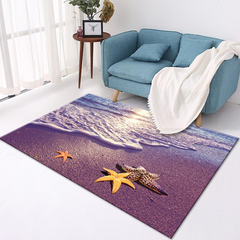 Living Room Carpet Ocean Style Office Floor Mat Sofa Bedroom Bedside Carpet Balcony Carpet