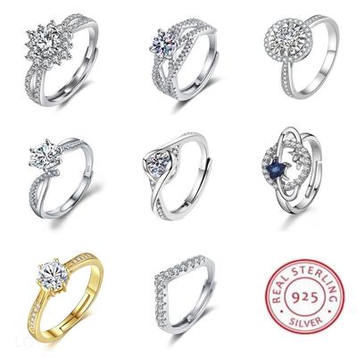 New 925 Silver Ring AAA Zircon High Quality For Women Rings Wedding Fine Jewelry Accessories Party Gift