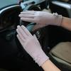 Women’s Cotton UV Protection Gloves, Lace Summer Gloves, Breathable Touchscreen Anti-Slip Gloves for Driving Riding Outdoor Travel