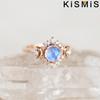 Fashion Woman Exquisite Simple Moon Ring Beautiful Generous Birthday Gift Party Jewelry Size 5-10