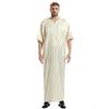 Men's Embroidered Striped Mid-Sleeve Robe – Ethnic Short Sleeve Style
