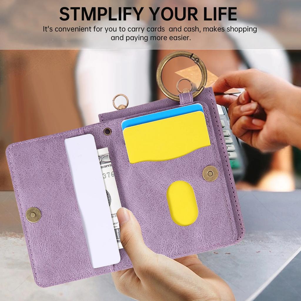 For Samsung Galaxy Z Flip 7 Fe 6 5 4 3 Leather Magnetic Wallet Phone Case with Card Holder Lanyard Ring Holder