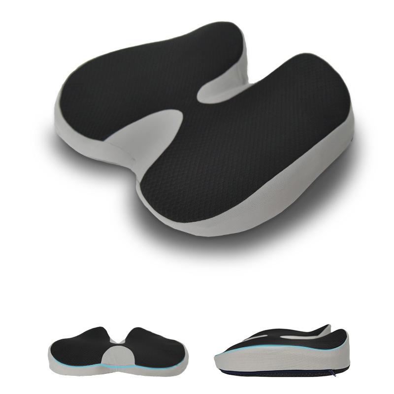 Memory Foam Cushion for Office Chairs, Cars, Students - Comfort & Height Boost for Hips and Buttocks