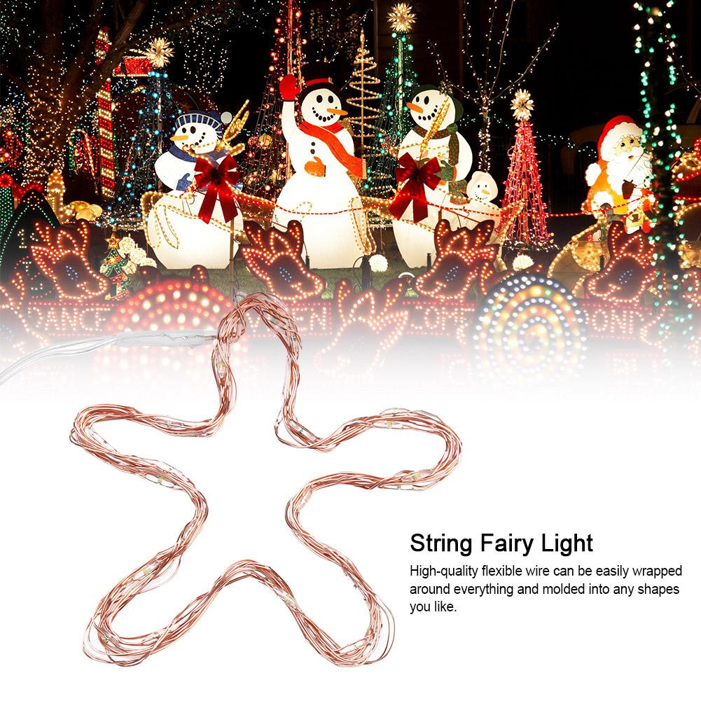 6m 60LEDs Copper Wire Battery Powered String Fairy Light Xmas Wedding Lamp  Decoration