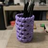 Hollow 3D Printed Pencil Cup Cute Stationery Organizer Makeup Brush Container  Classroom Use