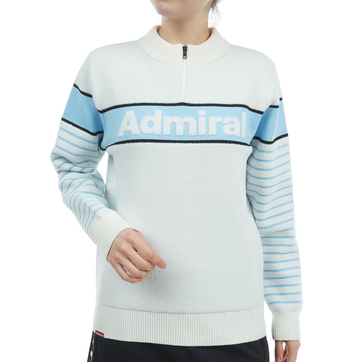 Admiral Golf ADLA485 Women s Mohair Half-Zip Sweater White 7498₽