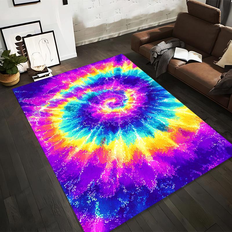 

Colorful Tie-Dye Spiral Pattern Carpet for Living Room Decor Rugs Suitable for use as an anti-slip for living room bedroom sofas 40x60cm( 15x23in )