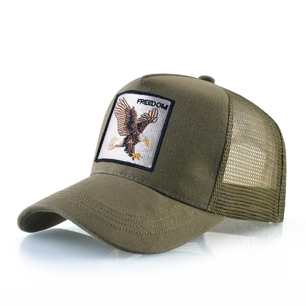 Fashion Trucker Caps With Embroidery Eagle Patch Four Seasons Snapback Baseball Cap For Men Women Adjustable Visor Hat