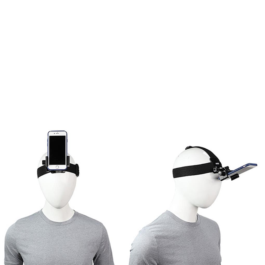 Headband Phone Holder Tool Fixed Holders Adjustable Stable Clamping Fixation Phones Mount Head Straps Clip Fixing Accessory