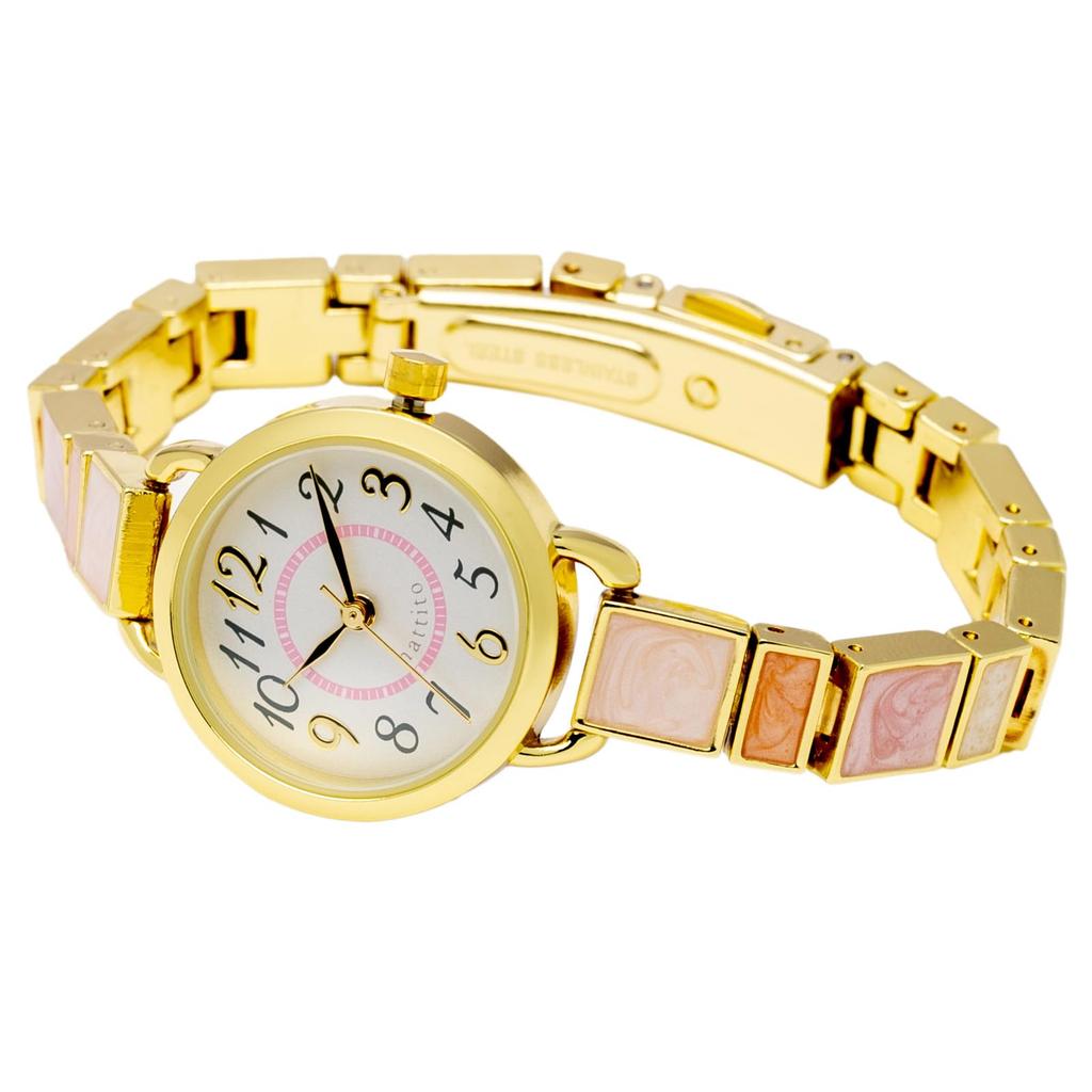 Fieldwork Women's Analog Watch with Metal Band, Nickel-Free, Pink, NF Deere YM089-2