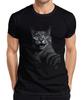 Cat Scared Silver Sketch Cat Lover Gift Vintage Unisexs Tshirt
