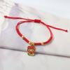 Chinese Style Lucky Red Rope New Year Fortune Bracelet Cute Snake Year Bracelet  Women
