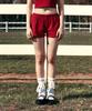 YOUHEE Eyelet Shorts Red