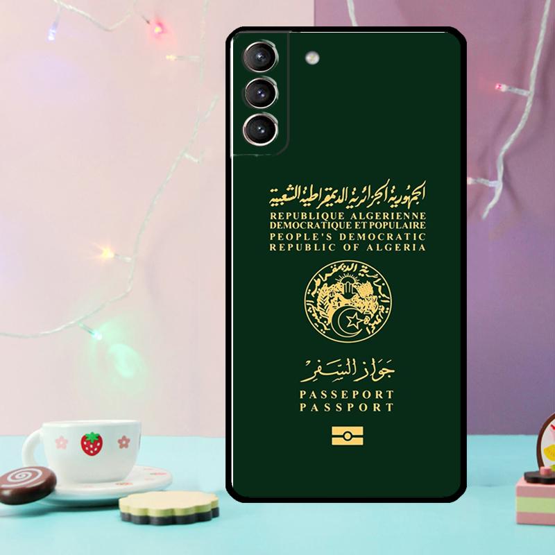 Algerian Algeria Passport Cover For Samsung Galaxy S24 Ultra S23 S22 Plus S20 S21 FE S8 S9 S10 Note 10 20 Ultra Case
