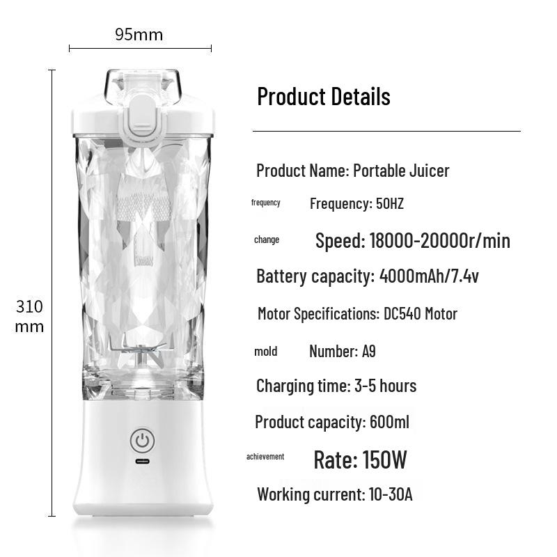 Rechargeable Mini Portable Juicer Cup - Electric Fruit Blender