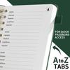B6 Password Coil Notebook: Imitation Leather with Index Pages and English Address Book