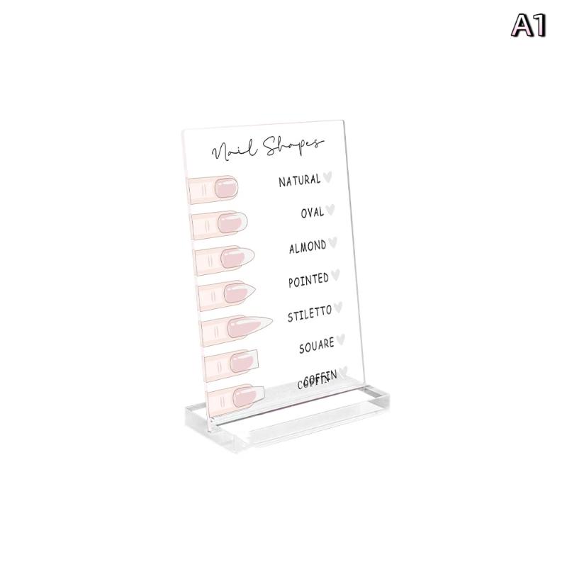 

Nail Shapes Nail Tip Display Board Advice Board Acrylic Nail Shape Guide False Nail Showing Holder Nail Salon Display Counter