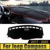 Für Jeep Compass 2017 2018 LHD Auto-Armaturenbrett-Sonnenschutz-Abdeckung, vermeiden Sie Lichtpads, Anti-UV-Matte, rutschfeste Hülle