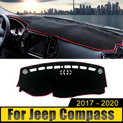 For Jeep Compass 2017 2018 LHD Car Dashboard Sun Shade Cover Avoid Light Pads Anti-UV Mat Non-Slip Case Carpets