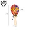 M MBAT Bead Net Sand Hammer Hand Sand Hammer Wooden Colorful Maracas Rattles 1 Pair Baby Rattles Gifts Percussion Instruments