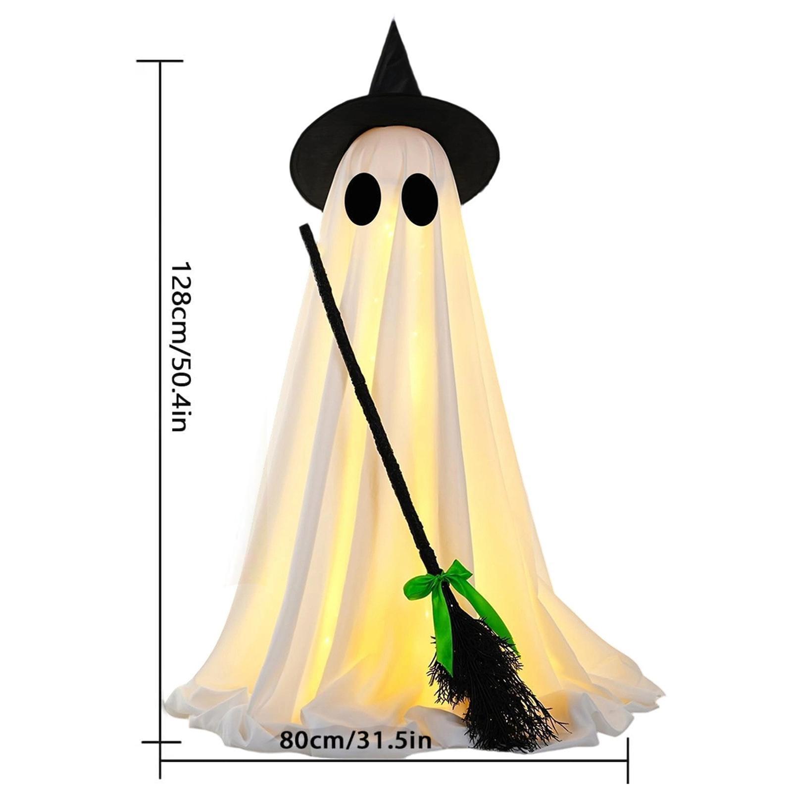 

Halloween Decorations Indoor Spooky Halloween Decor With Witch Brooms Scary Decor With LED Lights For Front Yard Garden Home One Size