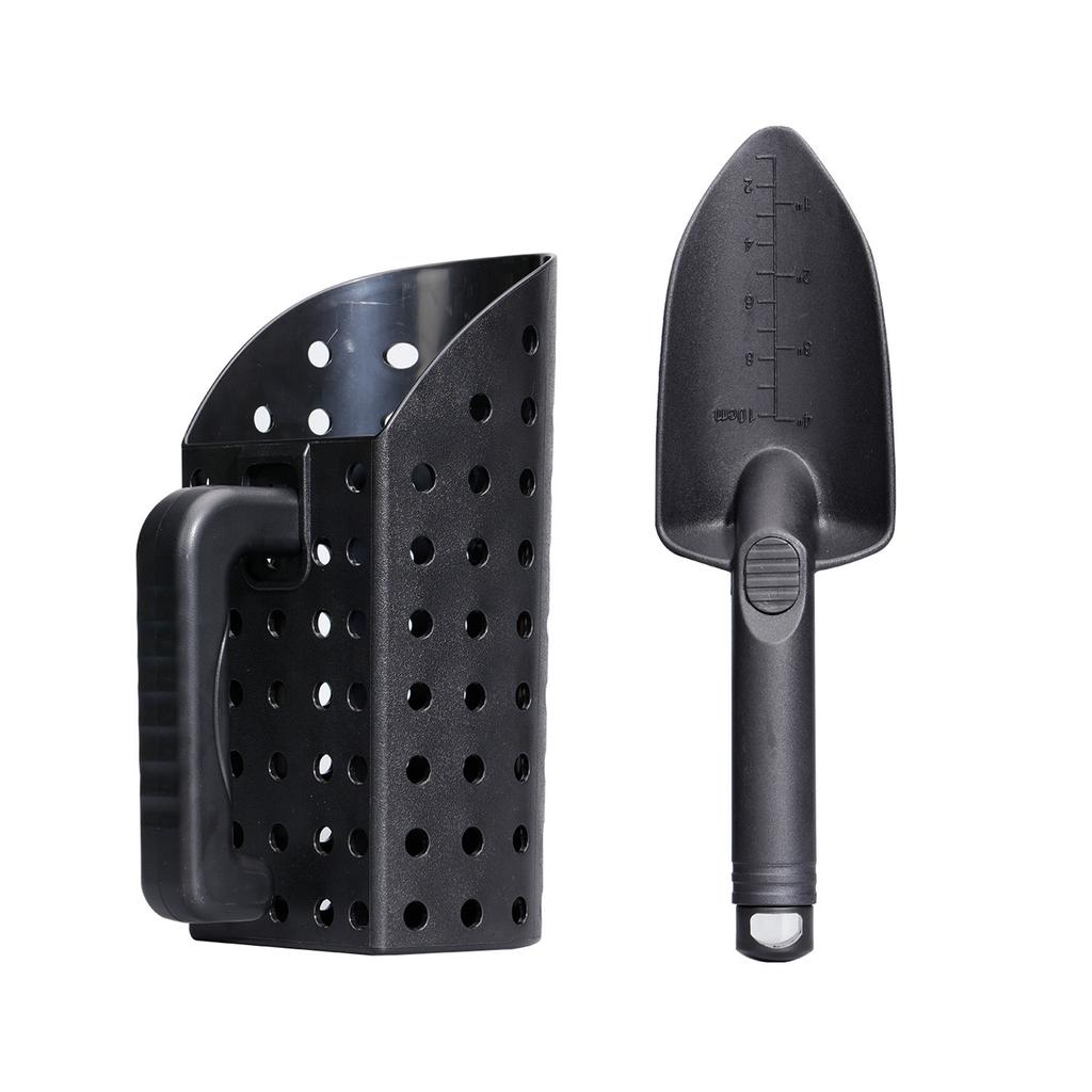 Metal Detecting Sand Scoop Set ABS Plastic Ergonomically Sand Scoop and Trowel Comfortable Grip 1/2 Gallon Capacity for Garden