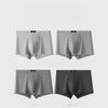 4pcs Men's Underwear Flat Leg Pants Mid Waist Plus Size Four Corner Pants Breathable Linear Shorts Boxer Brief