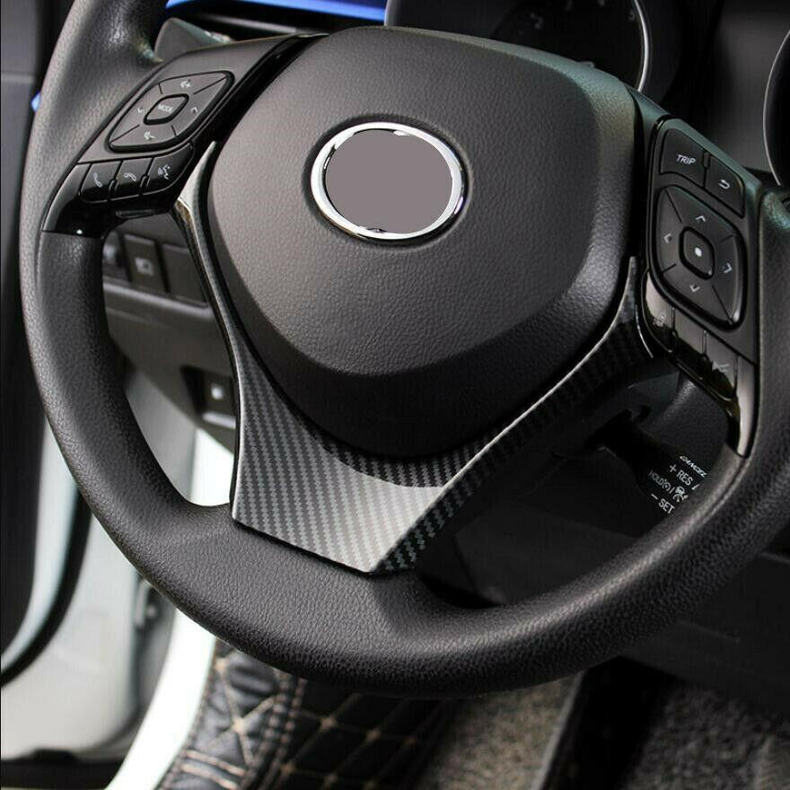 Model din fibră de carbon ABS pentru Toyota CHR C-HR 2016-2018 pentru buton de volan al mașinii capac pentru cadru accesorii de interior
