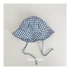 Baby Hat 46-48cm 6-24 Months Summer Thin Toddler Baby Wide Brim Sun Hat Adjustable Strap Plaid Kids Sun Protection Bucket Hat
