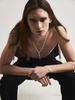 Lowool Pearl Link Cross Necklace