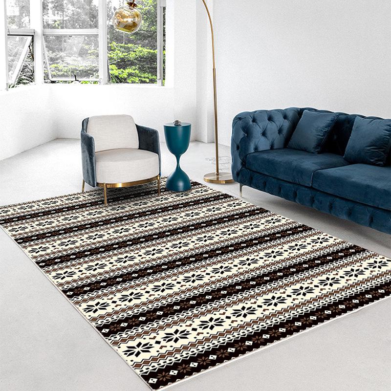 Moroccan Washable Rugs for Living Room Bedroom Large Area Non-slip Floor Mat Thickened Home Decor Carpet