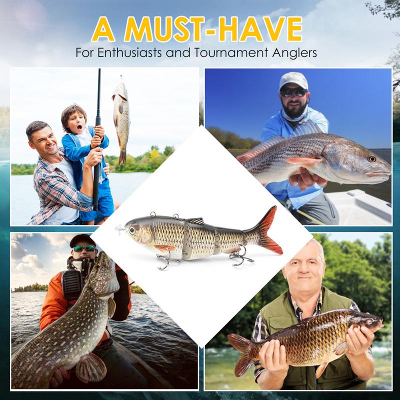 Robotic Fishing Lure USB Charging Multi Jointed Swimbait Smart Auto Swimming Fishing Baits Fishing Accessories For Outdoor
