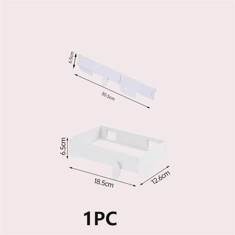 Foldable Trash Holder for Kitchen/washroom: Drill-Free, Foldable Trash Can—Multifunctional Wall-Mounted Trash Bag Holder with Storage белый