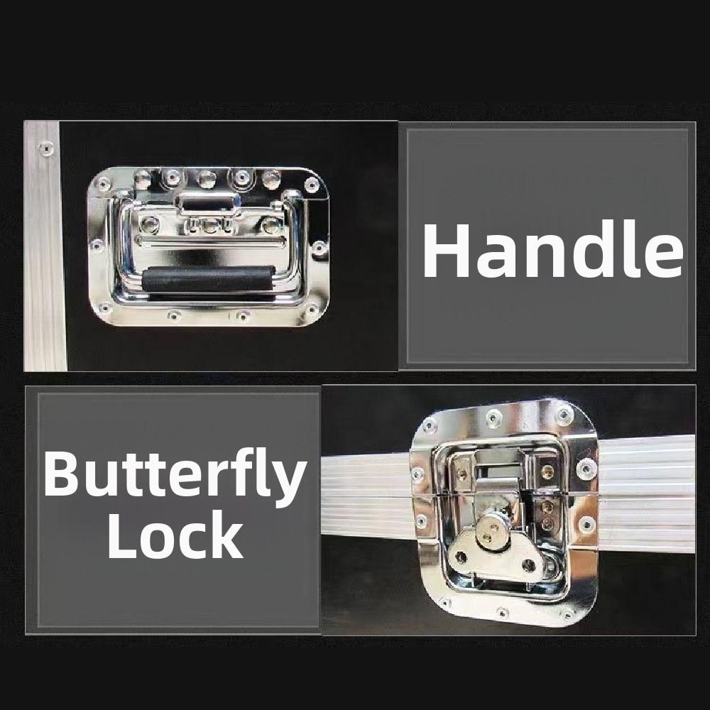 4Pcs Spring Loaded Flight Case Lock Recessed Mount Cabinet Zinc Zinc Alloy Pull Handle  Road Flight Case