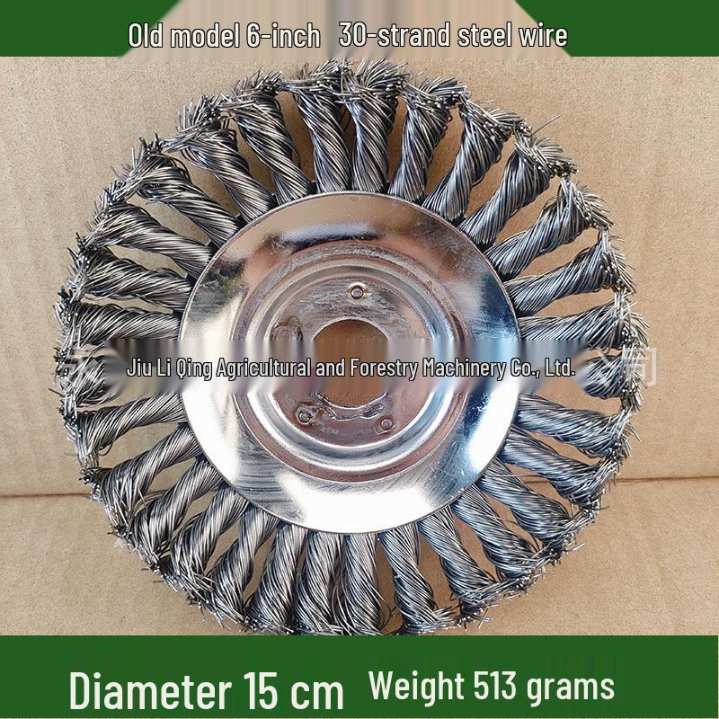 6, 8, 10-Inch Steel Wire Weeding and Rust Removal Disc for Lawnmower Brush Cutter