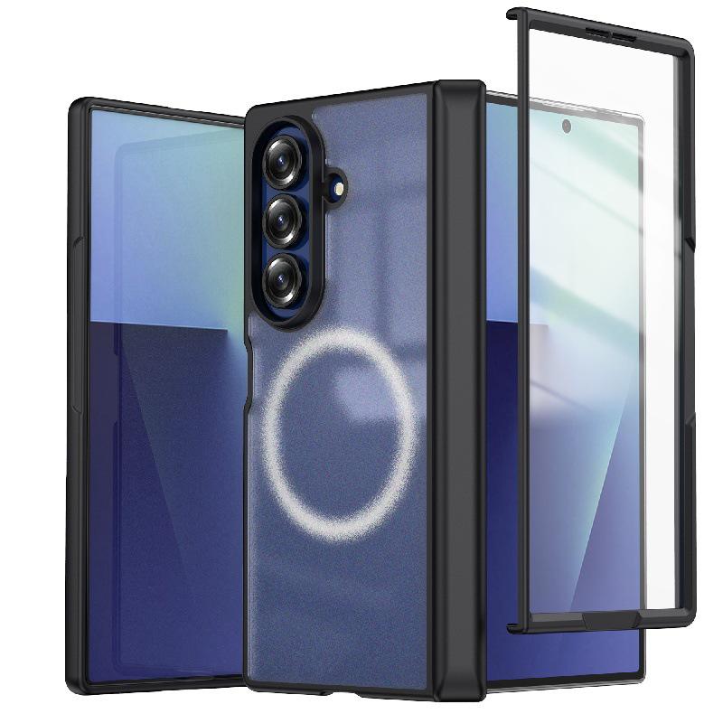 Minimalist 360° Rotating Drop-Proof Case for Samsung Z Fold7: Anti-Scratch PC Hard Cover