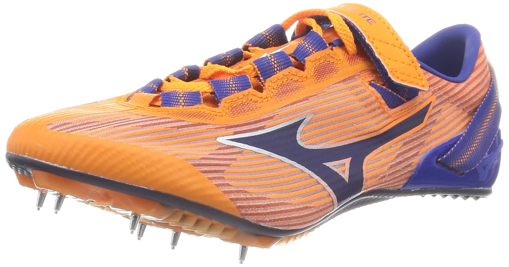 

Mizuno ELITE 2 Track and Field Short Track and Field For Tracks Under 2E X-Blast Shoes, Club, Lightweight, Distance, Spikes, 800m, Orange/Blue, 25.0