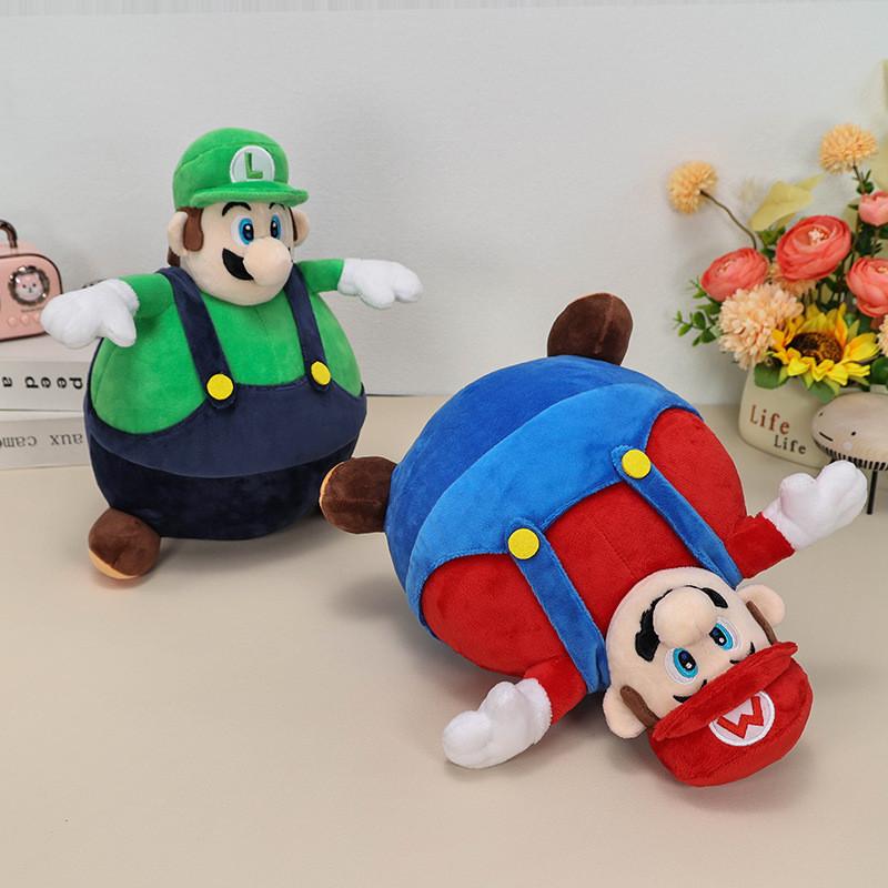 Cartoon Character Mario Game Plush Doll Ball Mario Big Belly Fat Luigi Sumo Doll