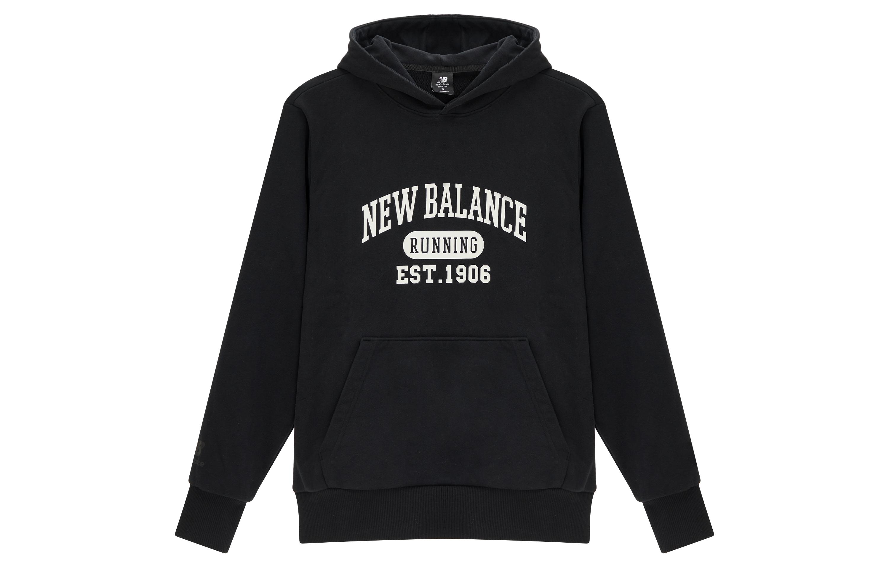 New Balance Sweatshirts Unisex Black Hooded Moderate Regular AMT31313-BK L