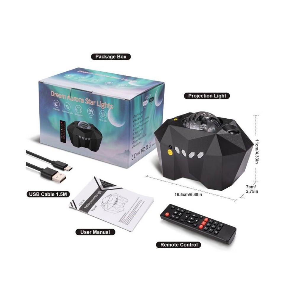 Aurora Starry Sky Colorful Laser Projector Galaxy LED Moon Star Cloud Projection Device Bedroom Decor Atmosphere Night Light