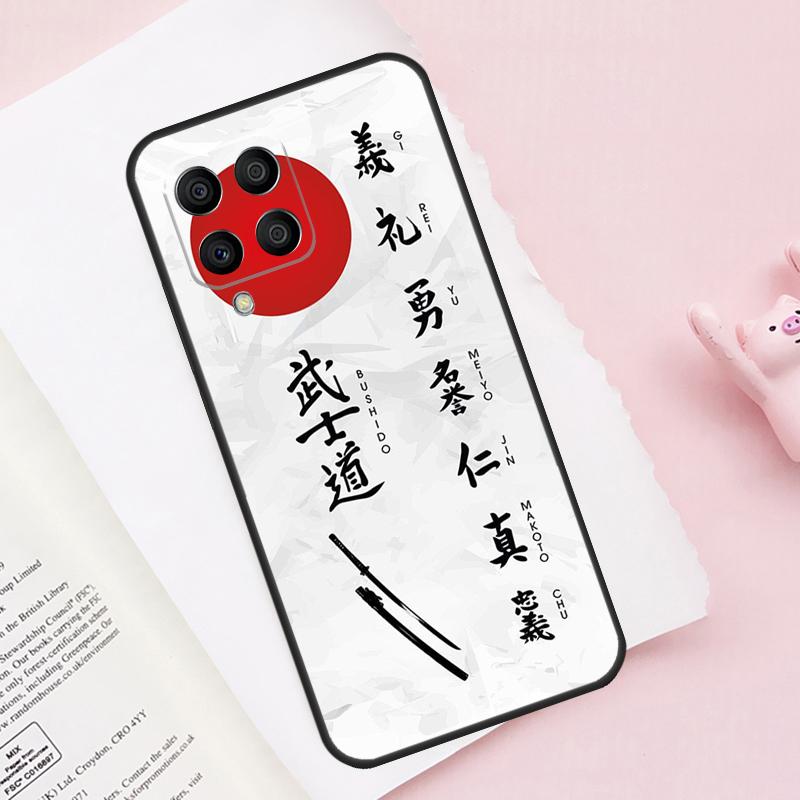 Japanese Bushido Samurai Case For Samsung Galaxy M51 M55 M35 M15 M56 M36 M16 M06 M13 M33 M53 M12 M32 M52 M14 M34 M54