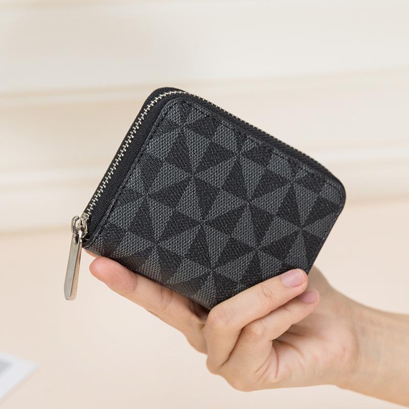 Trendy Short Wallet Women's Zipper Change Bag Mini Printing Clutch Bag Fashion Coin Bag Simple Small Hand Bag