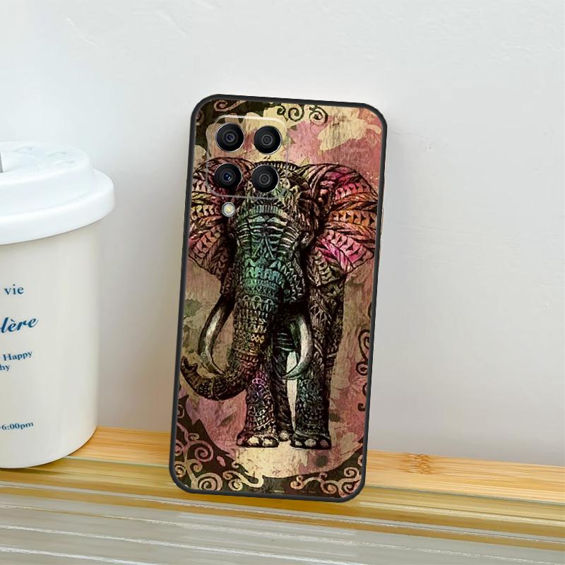 Elephant Mandala Aztec Case For Samsung Galaxy M12 M13 M14 M34 M54 M22 M32 M52 M11 M21 M31S M23 M33 M53 M20 Cover