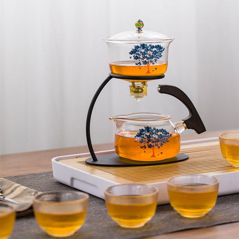 Discoloration Teapot Glass Automatic Tea Making Household Pu'er Scented Kung Fu tea Tea Set Infuser Drinking Tea Maker