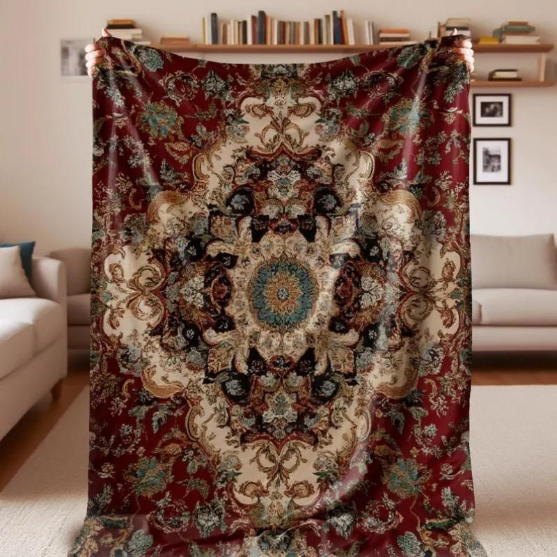 Винтажное персидское мандала бохо одеяло винтажное многоцветное персидское одеяло уютное фланелевое одеяло подарок на день рождения одеяло подарок для мамы 70x100cm
