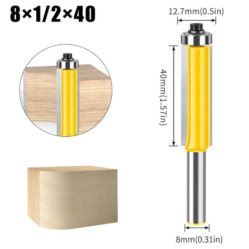 8mm stopka Predĺžený fréz na orezávanie Remeňové ložisko Rovný fréz Fréza na orezávanie Drážkovací frézovací bit Frézovacia hlava na odstraňovanie otrepov Fréz na orezávanie