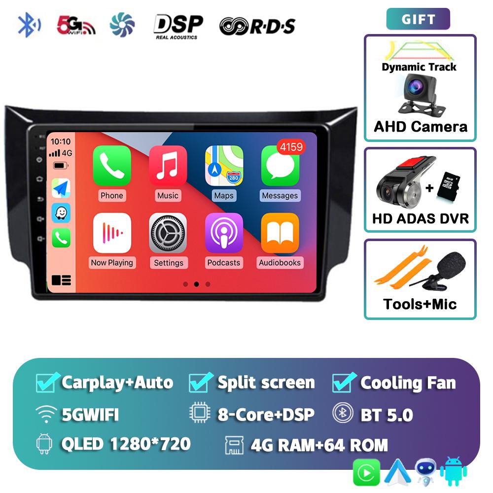 Android 14 Carplay Auto Car Radio For Nissan Sylphy B17 Sentra 12 2012 2013 2014-2018 GPS Multimedia Video Player Stereo 2din 4G