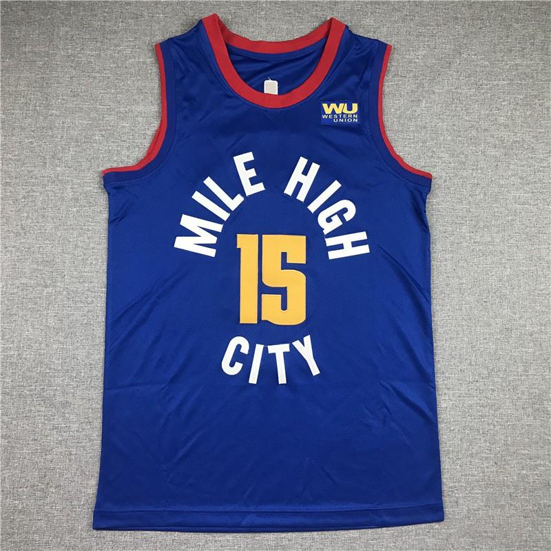 Mens Retro Basketball Jersey Vest With Embroidered Number 55 Jokic 27 Murray Breathable Mesh Cotton Sport Wear
